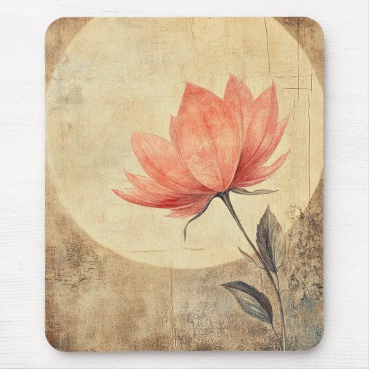 Pink Bloom & Moonlit Serenity Mousepad (Vorne)