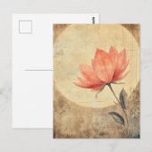 Pink Bloom & Moonlit Serenity Postkarte (Vorne/Hinten)