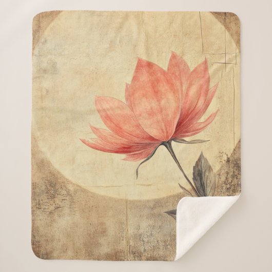 Pink Bloom & Moonlit Serenity Sherpadecke (Vorderseite)