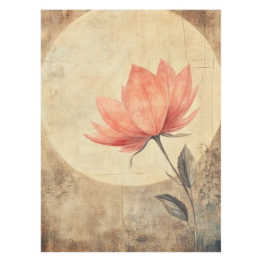 Pink Bloom & Moonlit Serenity Tischdecke (Vorderseite)