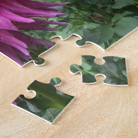 Pink Blooming Dahlia Blume Puzzle (Seite)
