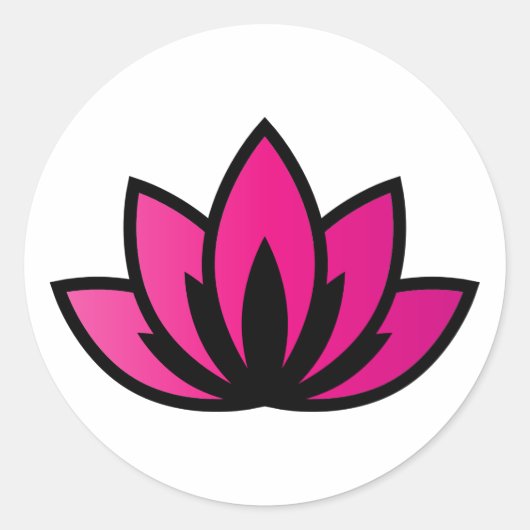 Pink Blooming Lotus Blume Runder Aufkleber (Vorderseite)