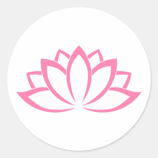 Pink Blooming Lotus Blume Runder Aufkleber (Vorderseite)