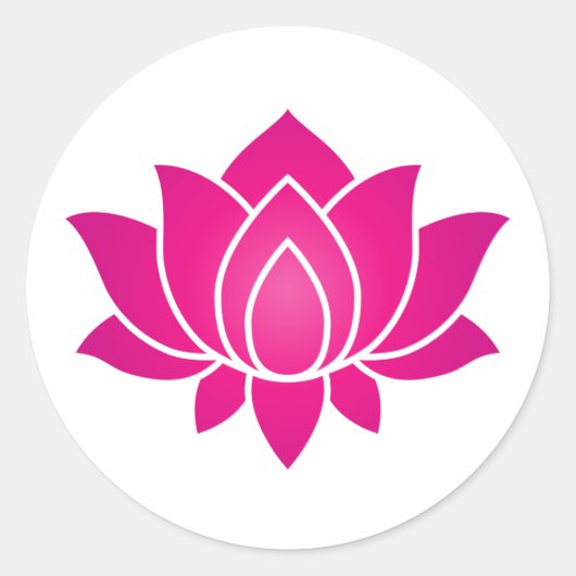 Pink Blooming Lotus Blume Runder Aufkleber (Vorderseite)