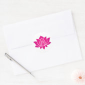 Pink Blooming Lotus Blume Runder Aufkleber (Umschlag)
