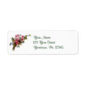 Pink Blooms Address Label (Vorne)
