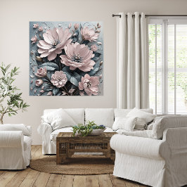 Pink Blooms Blumenposter Poster