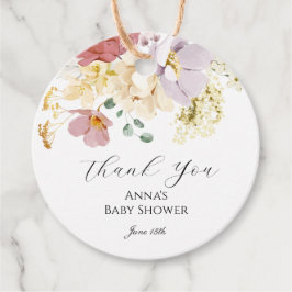 Pink Blooms Gefallen Tag Geschenkanhänger