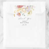 Pink Blooms Gefallen Tag Quadratischer Aufkleber (Tasche)