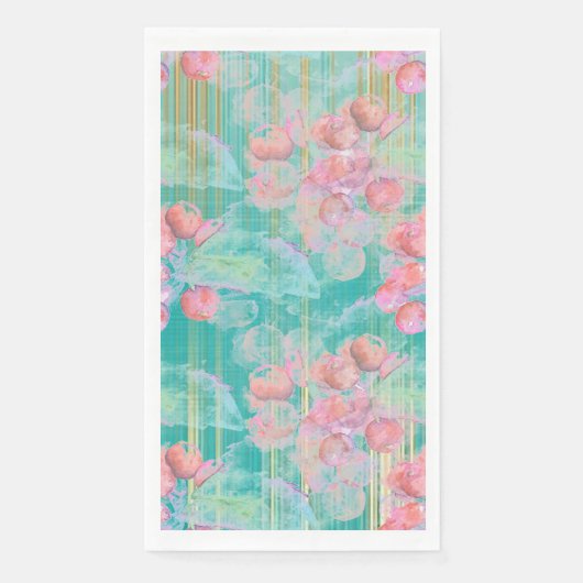 "Pink Blooms" Handtuch Serviette (Vorderseite)