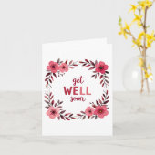 Pink Blooms Watercolor WIRD SCHNELL GUT. Karte (Gelbe Blume)