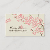 Pink Blosses Business Card Visitenkarte (Vorderseite)