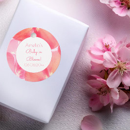 Pink Blossom Baby in Bloom Baby Dusche Geschenkanhänger