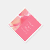 Pink Blossom Baby in Bloom Baby Dusche Serviette (Ecke)