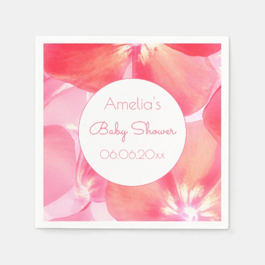 Pink Blossom Babydusche Serviette (Vorderseite)