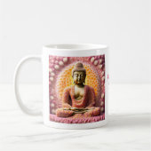 Pink Blossom Blume Buddha Meditation Kaffeetasse (Links)