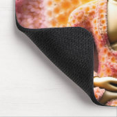 Pink Blossom Blume Buddha Meditation Mousepad (Ecke)