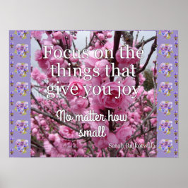 Pink Blossom Blume Jozision Blumenposter Poster
