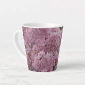 Pink Blossom Blume Muster Latte Tasse (Linke Ecke)