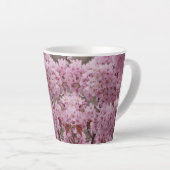 Pink Blossom Blume Muster Latte Tasse (Rechte Ecke)
