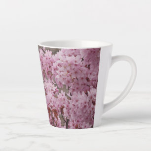 Pink Blossom Blume Muster Latte Tasse