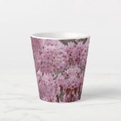 Pink Blossom Blume Muster Latte Tasse (Vorderseite)