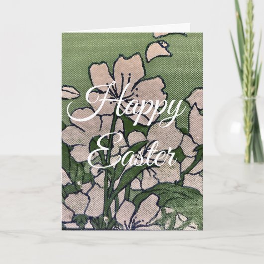 Pink Blossom Cascade Feiertagskarte (Vorderseite)