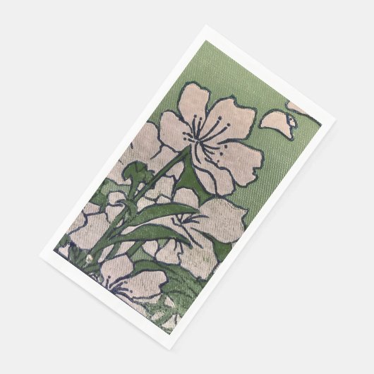Pink Blossom Cascade Serviette (Ecke)
