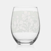 Pink Blossom Cascade  Weinglas Ohne Stiel (Rückseite)