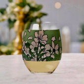 Pink Blossom Cascade  Weinglas Ohne Stiel