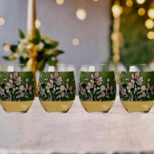 Pink Blossom Cascade  Weinglas Ohne Stiel