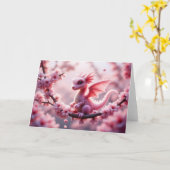 Pink Blossom Dragon Karte (Gelbe Blume)