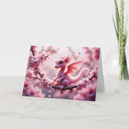 Pink Blossom Dragon Karte (Vorderseite)