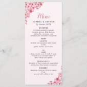 Pink Blossom – Elegant Sakura Flowers Wedding Programm (Vorderseite)