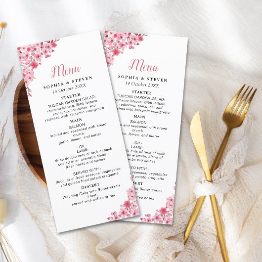 Pink Blossom – Elegant Sakura Flowers Wedding Programm