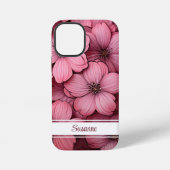 Pink Blossom Floral iPhone 12 Fall individuell ein Hülle (Rückseite)