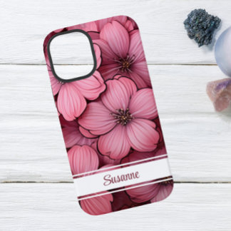 Pink Blossom Floral iPhone 12 Fall individuell ein iPhone 12 Mini Hülle