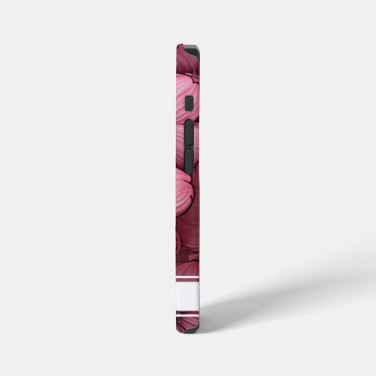 Pink Blossom Floral iPhone 12 Fall individuell ein iPhone Hülle (Linke Seite)