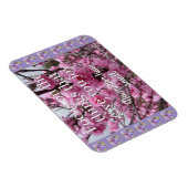 Pink Blossom Fokus auf dem Joy Quote Magnet (Rechte Seite)