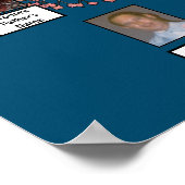 Pink Blossom Fraktal Tree Blue 2 Familienbaume Poster (Ecke)