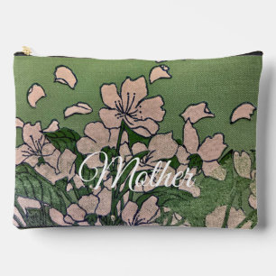 Pink Blossom Green Druck Cut Sew Tasche