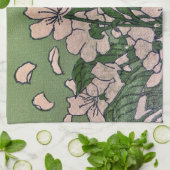 Pink Blossom Green  Geschirrtuch (Gefaltet)