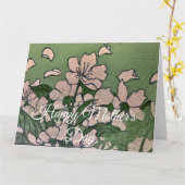 Pink Blossom Green Karte (Gelbe Blume)