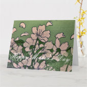 Pink Blossom Green Karte (Gelbe Blume)