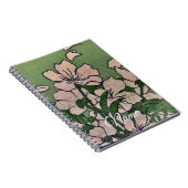 Pink Blossom Green  Notizblock (Rechte Seite)