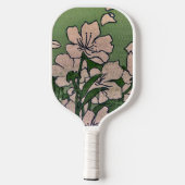 Pink Blossom Green Pickleball Schläger (Rückseite)