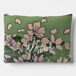 Pink Blossom Green  Print Cut Sew Bag Zubehörtasche