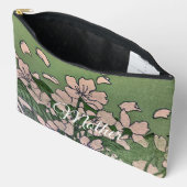 Pink Blossom Green  Print Cut Sew Bag Zubehörtasche (Offen)