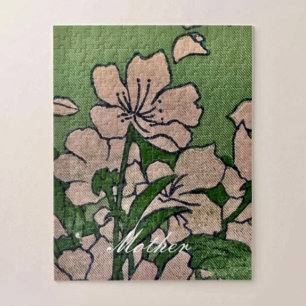 Pink Blossom Green Puzzle