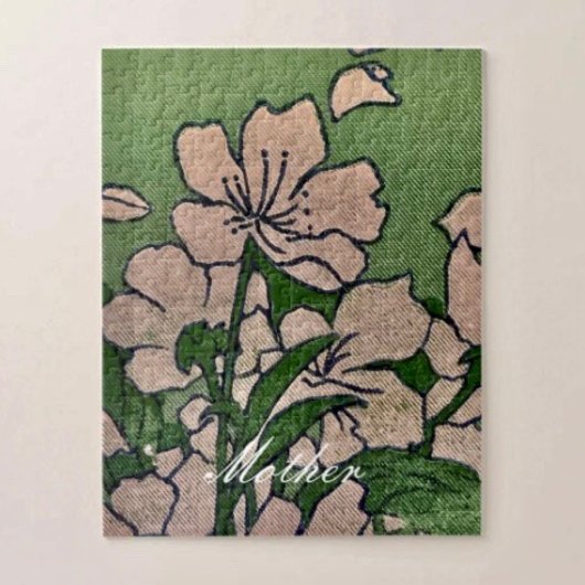 Pink Blossom Green Puzzle